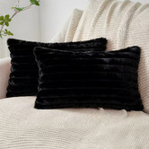 Violette Casa Vavoca Embossed Faux Fur Cushion Covers