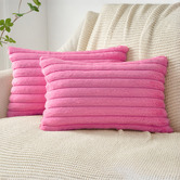 Violette Casa Vavoca Embossed Faux Fur Cushion Covers