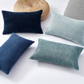 Violette Casa 4 Piece Briselle Corn Grain Velvet Cushion Cover Set