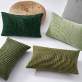Violette Casa 4 Piece Briselle Corn Grain Velvet Cushion Cover Set