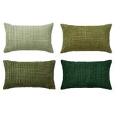 Violette Casa 4 Piece Briselle Corn Grain Velvet Cushion Cover Set