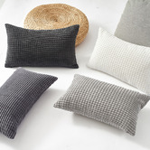 Violette Casa 4 Piece Briselle Corn Grain Velvet Cushion Cover Set