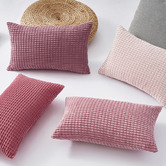 Violette Casa 4 Piece Briselle Corn Grain Velvet Cushion Cover Set