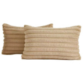 Violette Casa Vavoca Embossed Faux Fur Cushion Covers