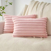 Violette Casa Vavoca Embossed Faux Fur Cushion Covers