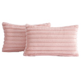 Violette Casa Vavoca Embossed Faux Fur Cushion Covers