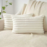 Violette Casa Vavoca Embossed Faux Fur Cushion Covers