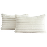 Violette Casa Vavoca Embossed Faux Fur Cushion Covers