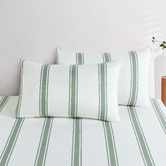 Violette Casa Soren Yarn-Dyed Washed Microfibre Fitted Sheet Set