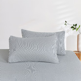 Violette Casa Eliora Yarn-Dyed Washed Microfibre Fitted Sheet Set