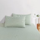 Violette Casa Eliora Yarn-Dyed Washed Microfibre Fitted Sheet Set