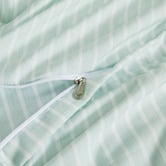 Violette Casa Green Stripe Lior Yarn-Dyed Washed Microfibre Quilt Cover Set