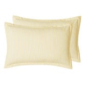 Violette Casa Yellow Lior Stripe Yarn-Dyed Washed Microfibre Quilt Cover Set