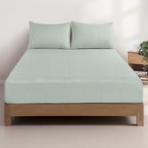 Violette Casa Eliora Yarn-Dyed Washed Microfibre Fitted Sheet Set