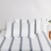 Violette Casa Soren Yarn-Dyed Washed Microfibre Fitted Sheet Set