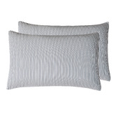 Violette Casa Blue Eliora Yarn-Dyed Washed Microfibre Quilt Cover Set