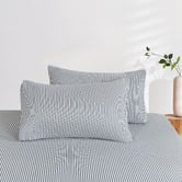 Violette Casa Eliora Yarn-Dyed Washed Microfibre Standard Pillowcases