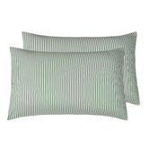 Violette Casa Green Eliora Yarn-Dyed Washed Microfibre Quilt Cover Set