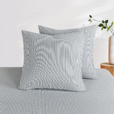 Violette Casa Eliora Yarn-Dyed Washed Microfibre European Pillowcases
