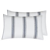 Violette Casa Soren Yarn-Dyed Washed Microfibre Standard Pillowcases
