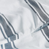 Violette Casa Blue Soren Yarn-Dyed Washed Microfibre Quilt Cover Set