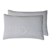 Violette Casa Eliora Yarn-Dyed Washed Microfibre Standard Pillowcases