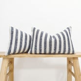Violette Casa Brianna Rectangular Linen &amp; Cotton Cushion Covers