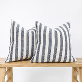 Violette Casa Brianna Square Linen &amp; Cotton Cushion Covers