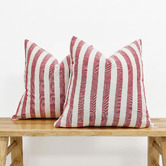 Violette Casa Brianna Square Linen &amp; Cotton Cushion Covers