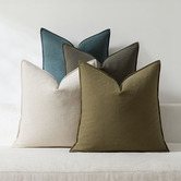 Violette Casa 4 Piece Maddox Cotton &amp; Linen Cushion Cover Set