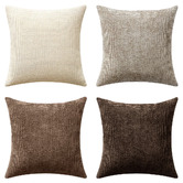Violette Casa 4 Piece Kenzie Chenille Cushion Cover Set