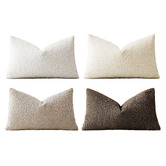Violette Casa 4 Piece Lyra Rectangular Boucle Cushion Cover Set