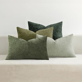 Violette Casa 4 Piece Kenzie Rectangular Chenille Cushion Cover Set