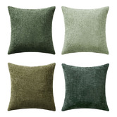Violette Casa 4 Piece Kenzie Chenille Cushion Cover Set