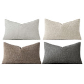 Violette Casa 4 Piece Kenzie Rectangular Chenille Cushion Cover Set