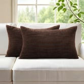 Violette Casa Gracie Rectangular Corduroy Velvet Cushion Covers
