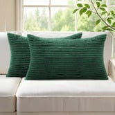 Violette Casa Gracie Rectangular Corduroy Velvet Cushion Covers