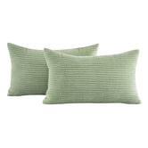 Violette Casa Gracie Rectangular Corduroy Velvet Cushion Covers