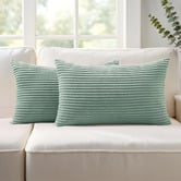 Violette Casa Gracie Rectangular Corduroy Velvet Cushion Covers