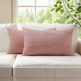 Violette Casa Gracie Rectangular Corduroy Velvet Cushion Covers
