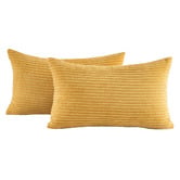 Violette Casa Gracie Rectangular Corduroy Velvet Cushion Covers