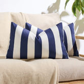 Violette Casa Stripe Cymon Rectangular Outdoor Cushion Covers