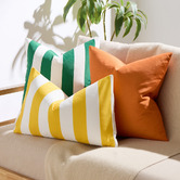 Violette Casa Stripe Cymon Square Outdoor Cushion Covers