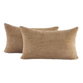 Violette Casa Gracie Rectangular Corduroy Velvet Cushion Covers
