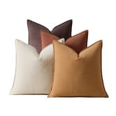 Violette Casa 4 Piece Maddox Cotton &amp; Linen Cushion Cover Set
