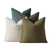 Violette Casa 4 Piece Maddox Cotton &amp; Linen Cushion Cover Set