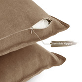 Violette Casa Pipetio Linen &amp; Cotton Lumbar Cushion Covers