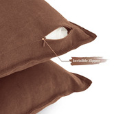 Violette Casa Pipetio Linen &amp; Cotton Lumbar Cushion Covers