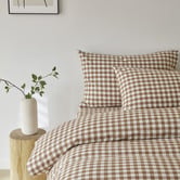 Violette Casa Gingham Washed Cotton Quilt Cover Set