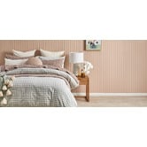 Violette Casa Sage Gingham Washed Cotton Quilt Cover Set